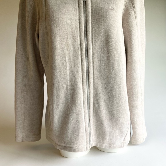 Men’s Tommy Bahama Oatmeal Cotton Full Zip Jacket size L - Picture 2 of 12